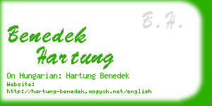 benedek hartung business card